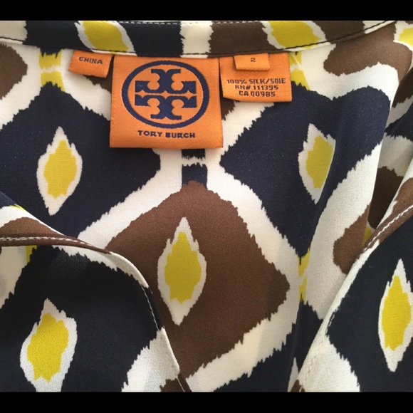 NEW! Tory Burch 100% Silk Gathered Sleeve Blouse - Picture 6 of 7